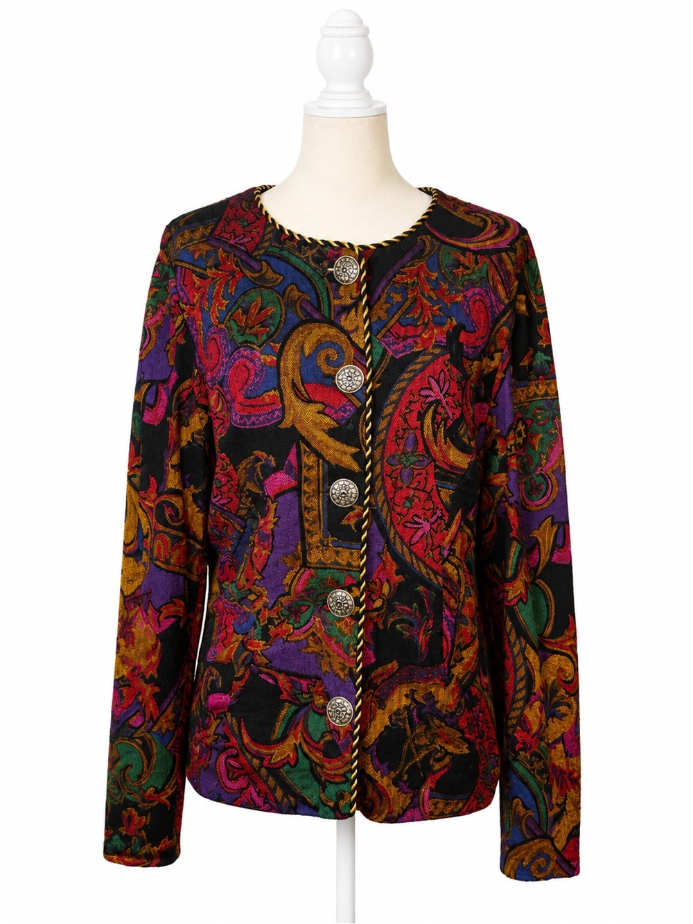 Vintage Jessica Howard Size 14 Tapestry Jacket Blazer Baroque Paisley Southwest